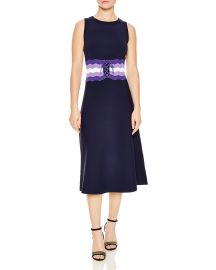 Sandro Kimiko Corset-Detail Midi Dress at Bloomingdales